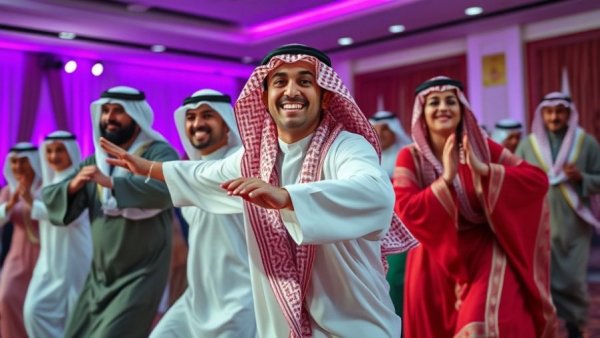 Saudi cultural dancers performing at a vibrant event, Saudi Arabia travel news.