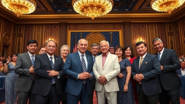 USD 113BN tourism investment event with dignitaries and executives posing on stage.