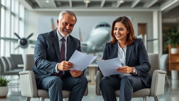 Executives signing agreement for next-generation frequent flyer program.