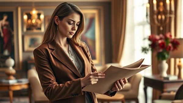 Icon Series by Holland Cooper: Woman in stylish suit at a design studio.