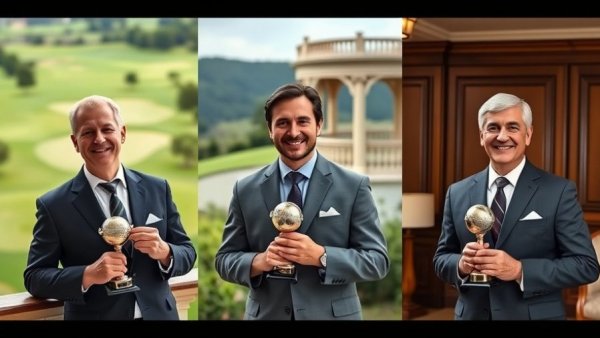 Collage of award-winning individuals at the best golf destination 2025.