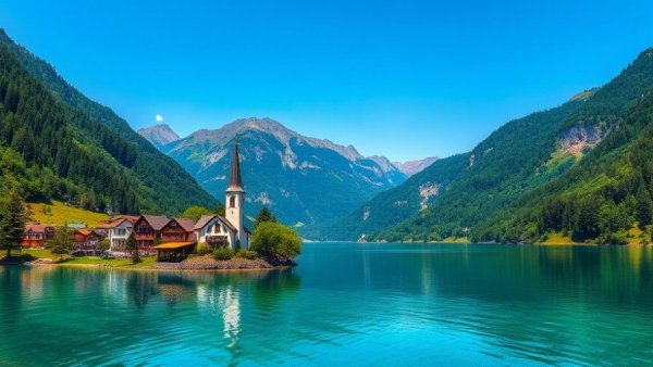Scenic lakeside village for how to pick a travel destination.