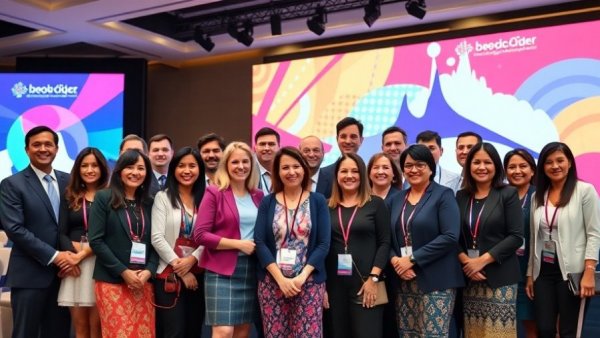 Delegates at urban tourism conference promoting safety.