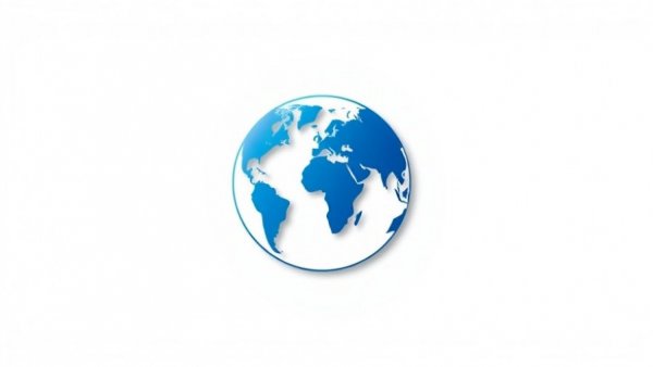 Round the World travel logo, corporate emblem, blue, minimalistic design.
