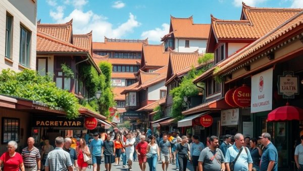 Explore how to pick a travel destination on a vibrant market street.