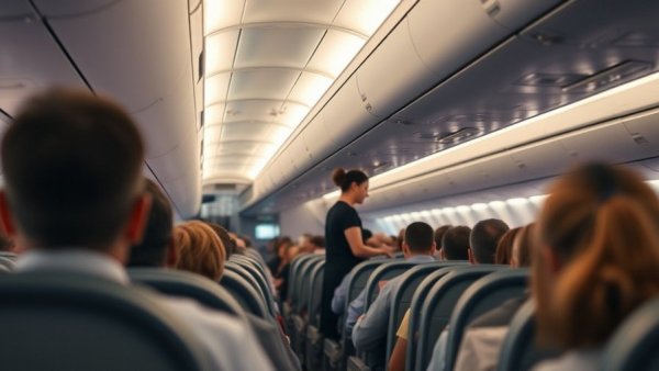 Crowded cabin illustrating worst seats on a plane experience