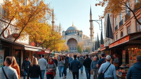 Choosing a travel destination: Eager tourists explore a historic street.