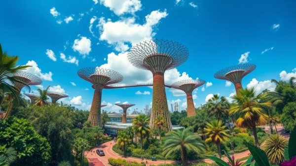 Singapore Garden Festival: Futuristic Supertrees amid lush greenery.