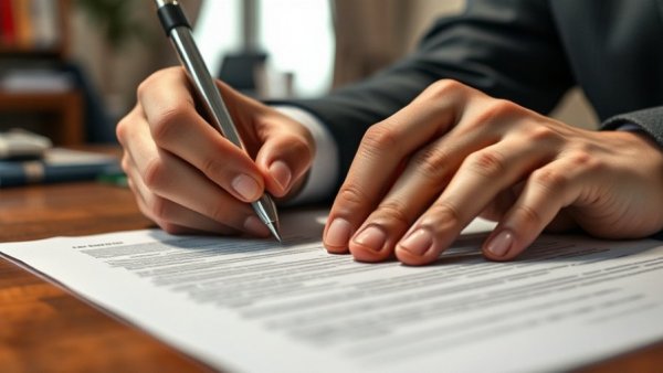 Person signing document on desk; timing your property sale around travel plans.