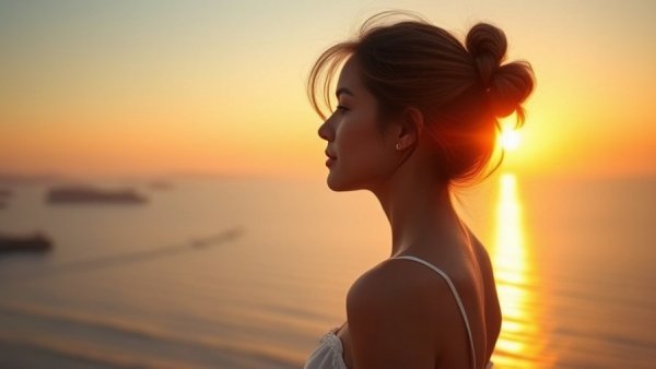 Cape Town tourism growth in China illustrated by serene scene of woman at sunset.