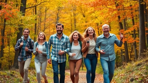 Family adventure Roanoke Virginia hiking in autumn forest