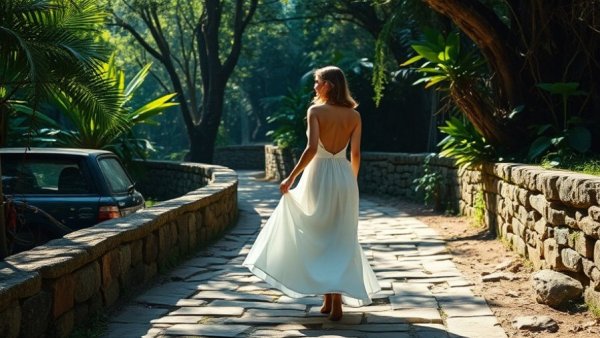 Serene moment in lush jungle for affordable month-long mental health retreats.