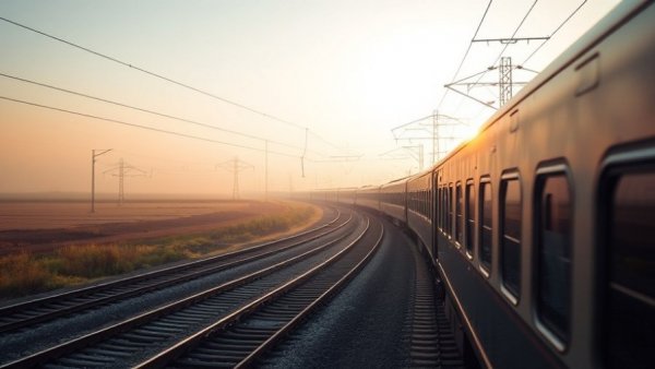 Train journey at dawn, epitomizing Mumbai late-night travel