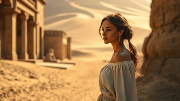 How to pick a travel destination: Woman exploring desert landscape.