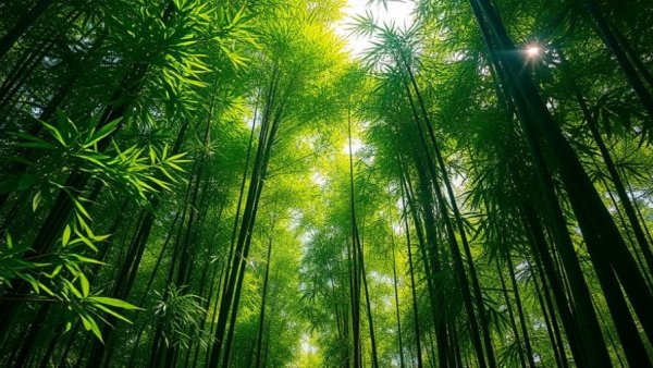 Lush bamboo forest, Asian tourism success story setting.