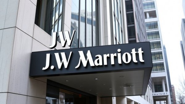 JW Marriott hotel entrance in Nairobi, urban environment.