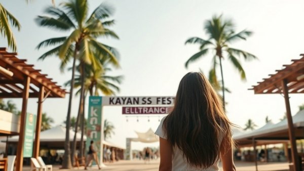 Kayan Wellness Festival 2026 in Abu Dhabi entrance, woman walking.