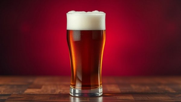Noche Buena Mexican Christmas beer bottle and glass on a table.