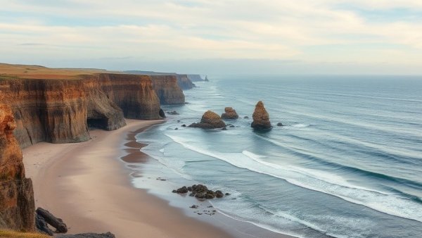 Serene coastal landscape with cliffs and sea for how to choose travel destination.