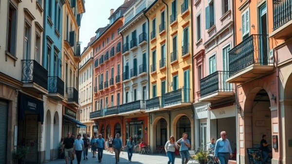 Charming European street scene illustrating how to choose travel destination.