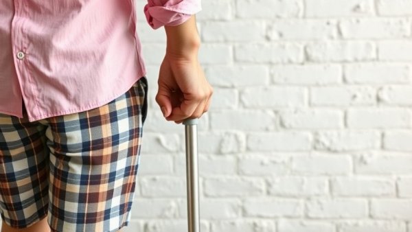 Person using crutch facing unexpected challenges after getting injured while traveling.