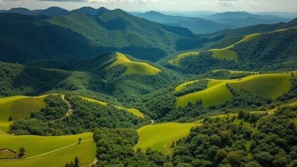 Lush green valleys in Italy, vibrant landscape, Italy Nun-Mapped Pilgrim Trail