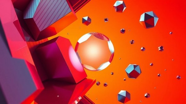 Futuristic abstract design representing cultural events today, vibrant shapes