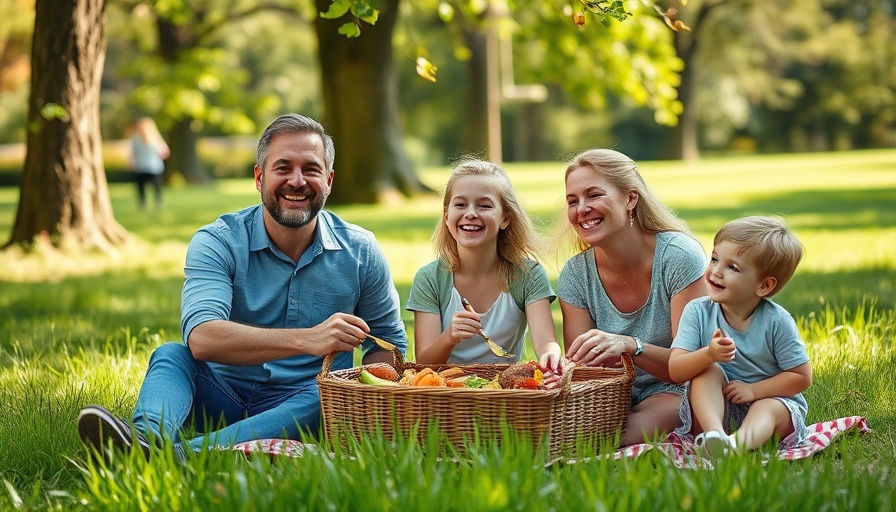 Family enjoying a picnic in the park for family-friendly travel experiences.