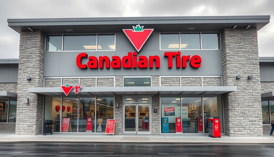 Canadian Tire Financial Services entrance on an overcast day