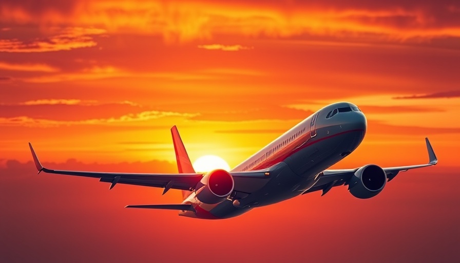 Airplane flying at sunset, ideal for 'how to choose travel destination'.