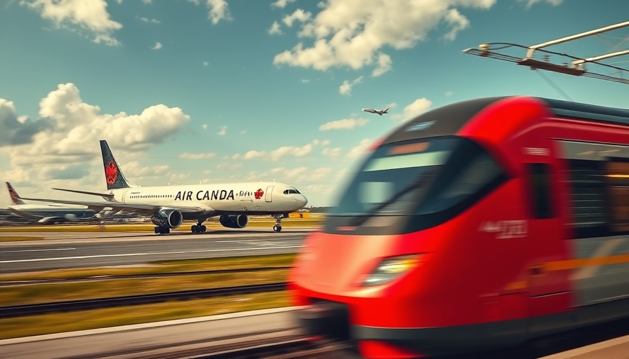 Air Canada plane and German train highlighting travel connections.