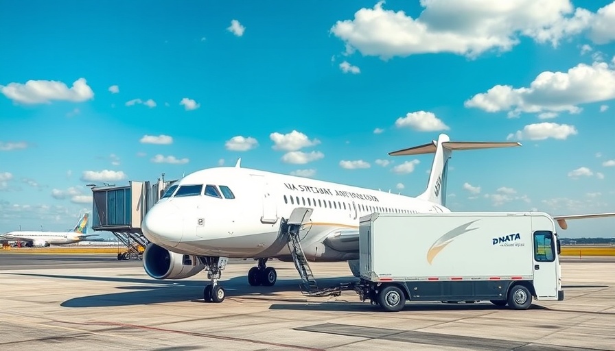 dnata catering contract in action at airport with airplane