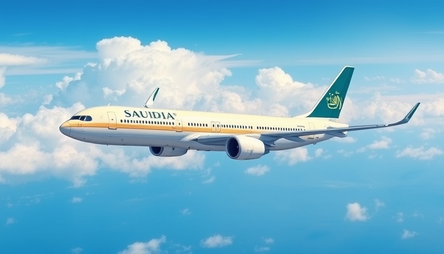Saudia Orders Amadeus Nevio: Saudia airplane flying mid-air.