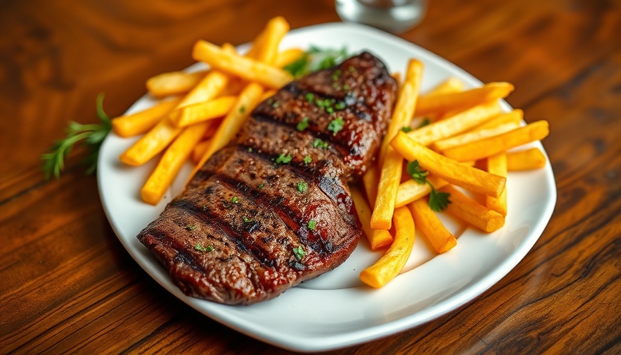 Delicious steak and fries served at French restaurants in Sydney.