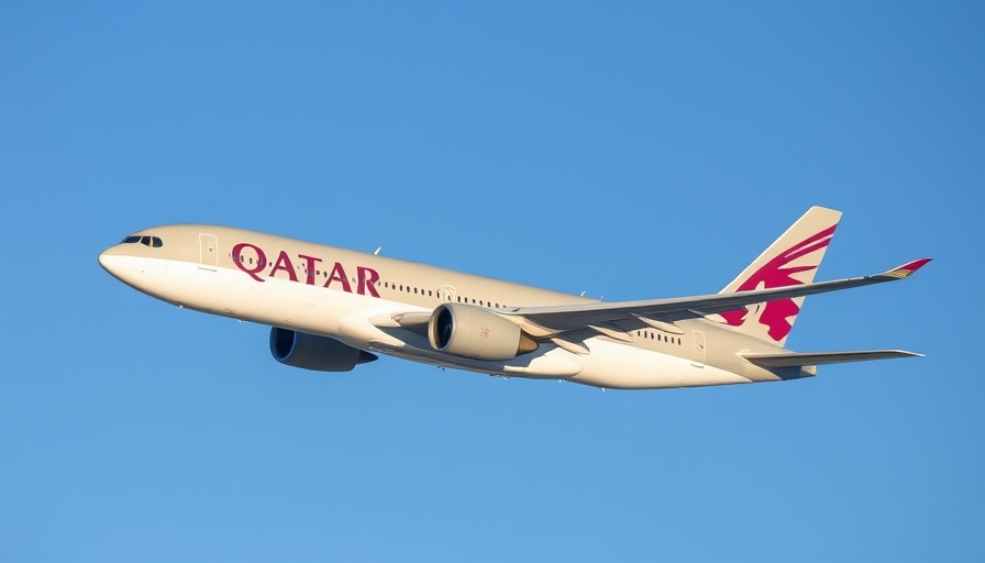 Qatar Airways jet flying, illustrating global winter schedule.