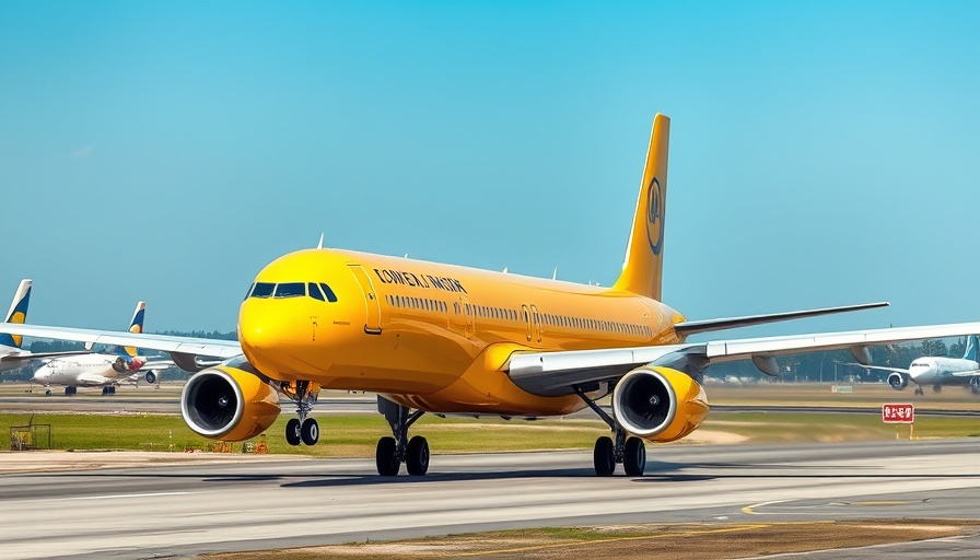 Affordable travel to Grand Cayman with bright yellow airplane on runway.