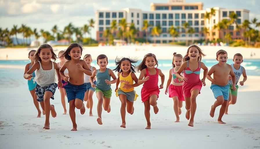 Children enjoying at Atlantis Resort Hotel Family Adventure on the beach.