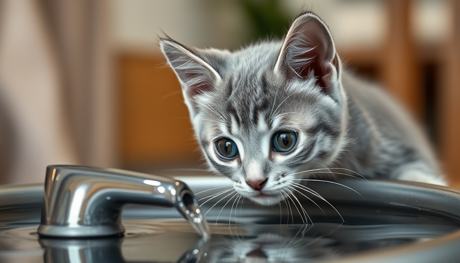 Curious kitten drinking from best cat water fountain 2025.
