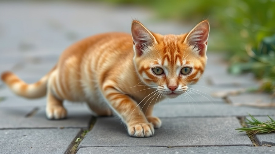 Cat Stretching Behavior Meaning: Ginger cat stretching with teary eyes