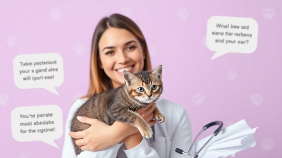Veterinarian holding a cat for toxic ingredients advice.
