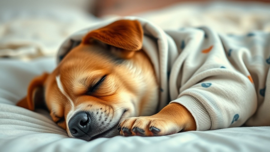 Dogs of the Week Winners: Adorable dog sleeping peacefully in cozy outfit.