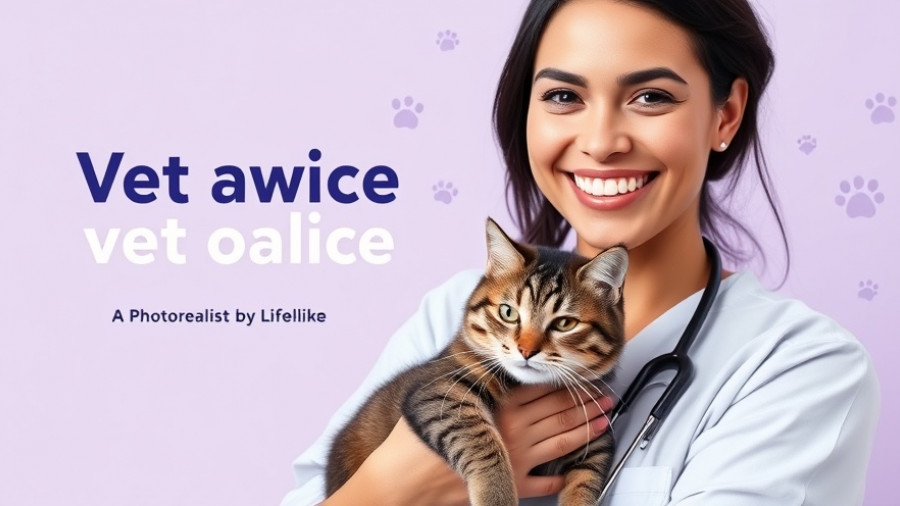 Vet with cat promoting understanding cat behavior advice