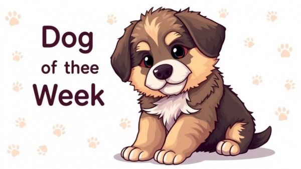 Adorable fluffy puppy winning dog photo contest