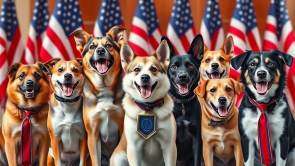 Heroic dogs collage at American Humane Hero Dog Awards.