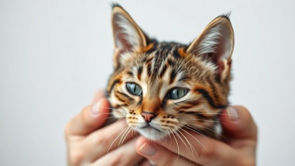 Sad cat with tear gently held, Understanding Cat Behavior and Emotions