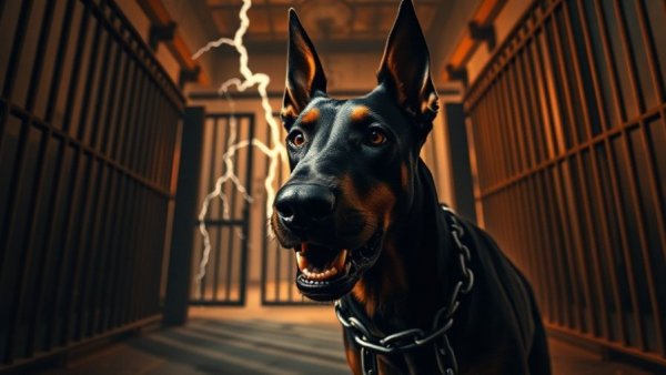 Doberman Nationals 2026 event poster with a fierce Doberman breaking chains.