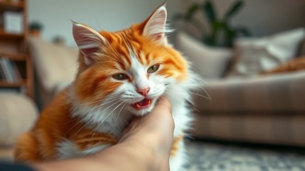 Cat showing rare behavior of affection toward owner indoors, warm lighting.