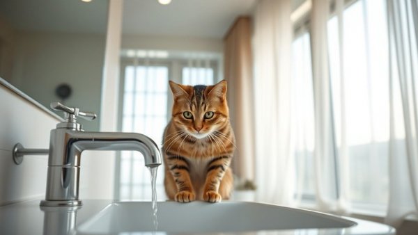 Curious tabby cat on bathtub edge, questioning Do Cats Need Baths.