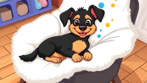 Dogster Photo Contest Winners - Cute dog on chair in playful cartoon design