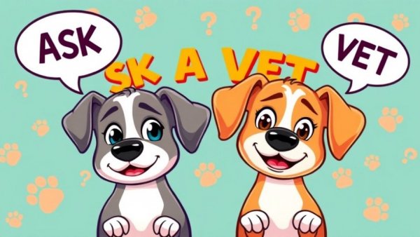 Are Bark Collars Inhumane: Dogs with speech bubbles in a vet advice graphic.